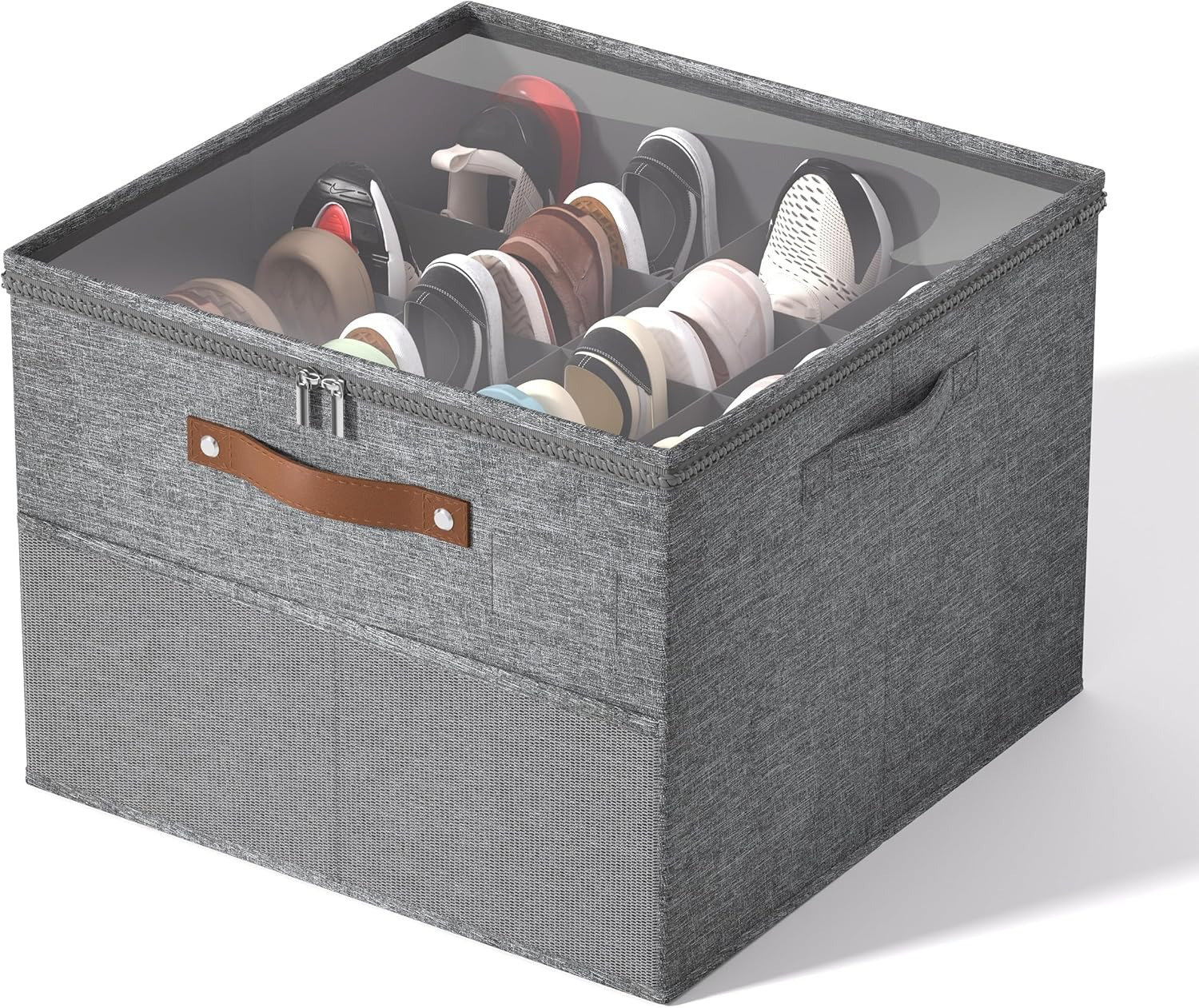 RONCHIL Shoe Organizer For Closet, Foldable Shoe Storage